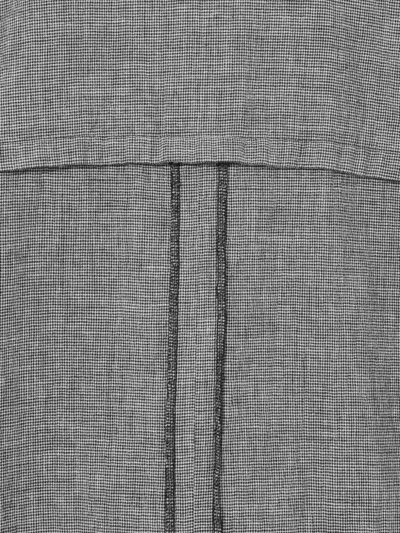 Undercover Houndstooth-pattern Patch-pocket Shirt In Black