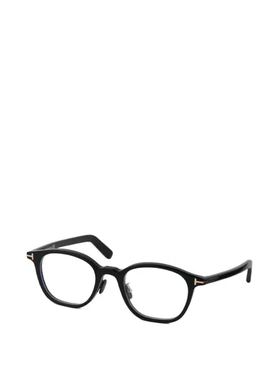 Tom Ford Round-frame Glasses In Black