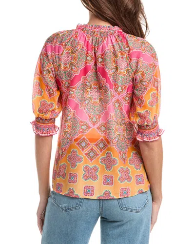 Hale Bob Silk-blend Eileen Blouse In Multi