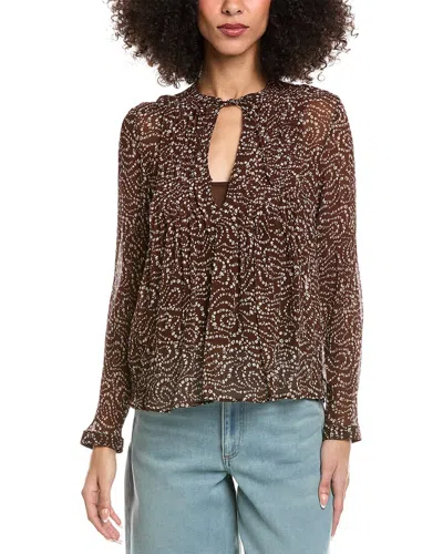 Rag & Bone Silk-blend Floral Amaris Blouse In Multi
