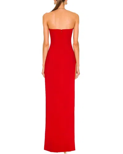 Vera Dolini Solid Maxi Dress In Red