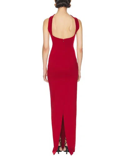 Vera Dolini Solid Maxi Dress In Pink