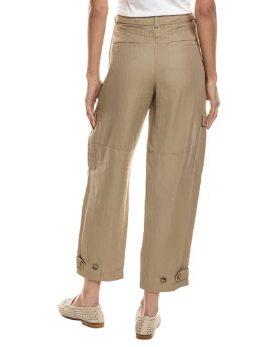 Marella Giada Linen-blend Trouser In Brown