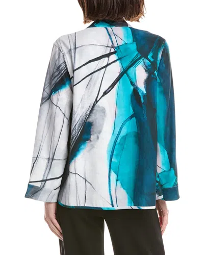 Lemon Grass Reversible Buttoned Cape Jacket In Green