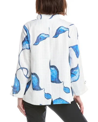 Lemon Grass Stand Collar Jacket In Multi