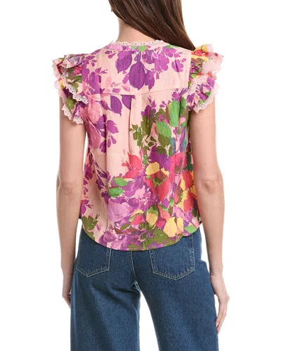 Nicole Miller Printed Top In Multi