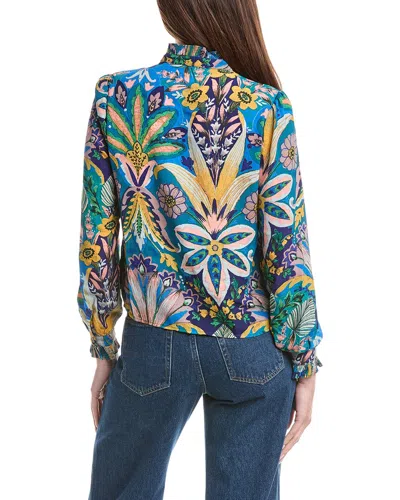 Nicole Miller Printed Top In Multi