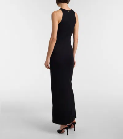 Rabanne Embellished Ribbed Stretch-cotton Midi Dress In Nude