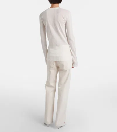 The Row Fargo Rigid High-rise Straight-leg Jeans In White