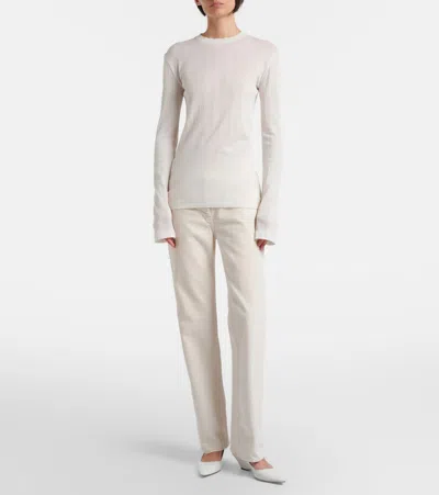 The Row Fargo Rigid High-rise Straight-leg Jeans In White