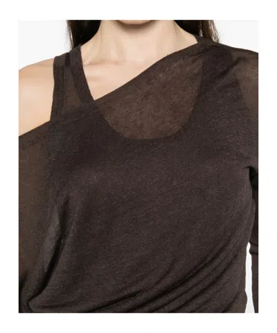 P.a.r.o.s.h Long-sleeve T-shirt In Brown