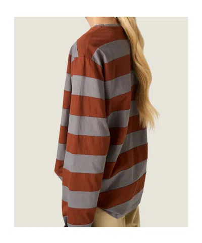 Miu Miu Cotton T-shirt With Striped Pattern In Multi