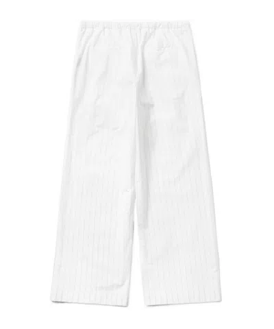1989 Studio White Striped Boxy Pants In White