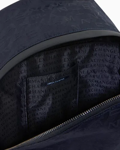 Armani Exchange Technical Fabric Backpack In Blue