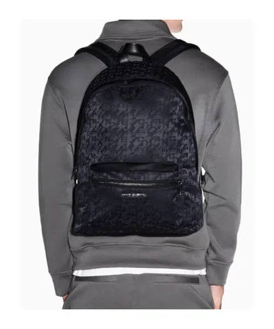 Armani Exchange Technical Fabric Backpack In Blue
