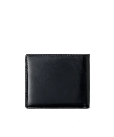 Versace Roomy Leather Wallet In Black