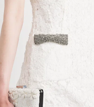 Rebecca Vallance Dillon Crystal And Sequin-embellished Lace Mini Dress In White