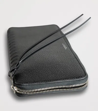 Alan Scott Deer Skin Document Wallet In Black