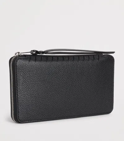 Alan Scott Deer Skin Document Wallet In Black