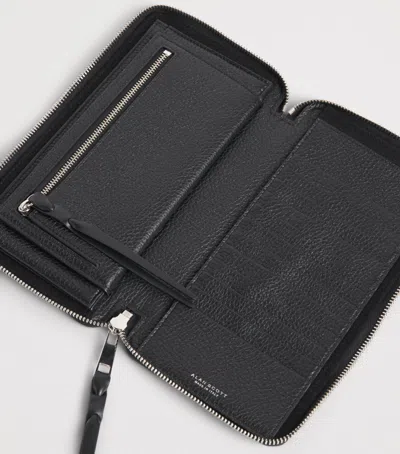 Alan Scott Deer Skin Document Wallet In Black
