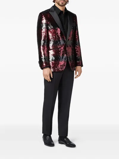 Billionaire Sequined Peak-lapel Blazer In Multi