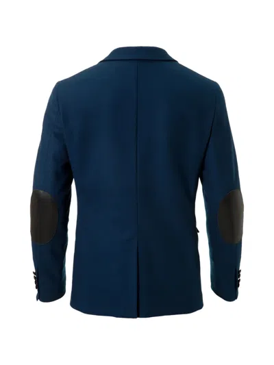 Billionaire Ervin Elbow-patch Blazer In Blue