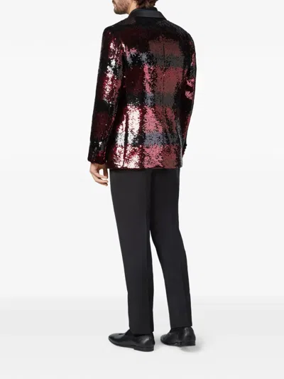 Billionaire Sequined Peak-lapel Blazer In Multi