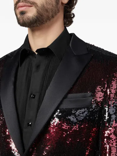 Billionaire Sequined Peak-lapel Blazer In Multi
