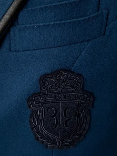 Billionaire Ervin Elbow-patch Blazer In Blue