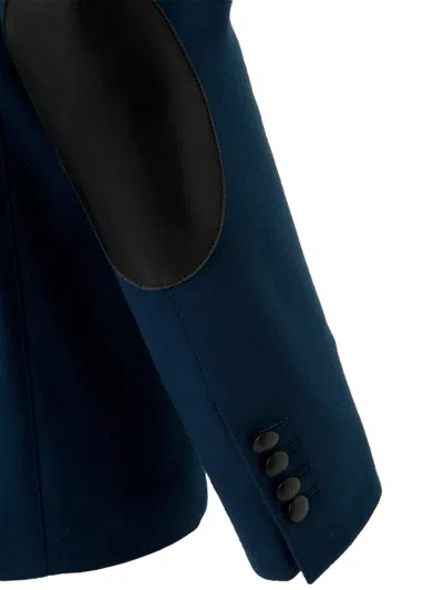 Billionaire Ervin Elbow-patch Blazer In Blue