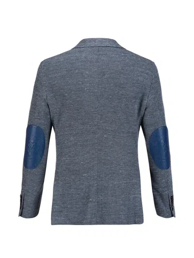 Billionaire Hack Lion-patch Blazer In Gray