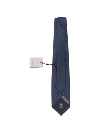 Corneliani Textured Pointed Tie In Blue