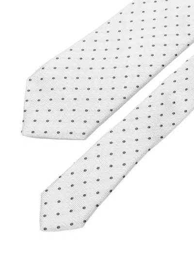 Corneliani Polka-dot Tie In White