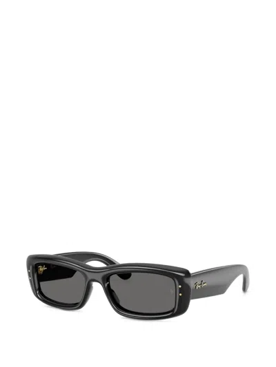 Ray Ban Rectangle-frame Sunglasses In Black