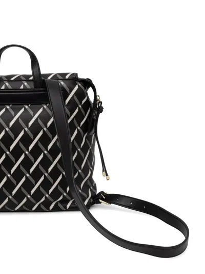 Armani Exchange Logo-print Foldover Backpack In Black