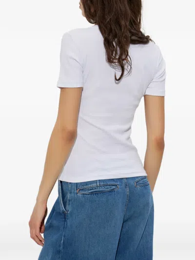 Samsoe & Samsoe Saalexis Ribbed T-shirt In White
