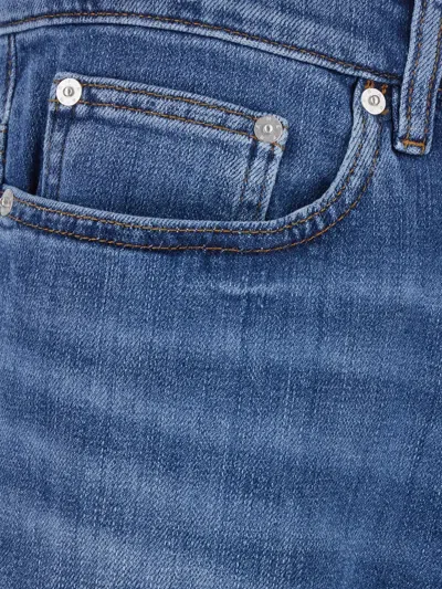 Frame Logo Patch Straight-leg Jeans In Blue