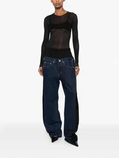 Lutz Huelle Layered-panel Jeans In Multi