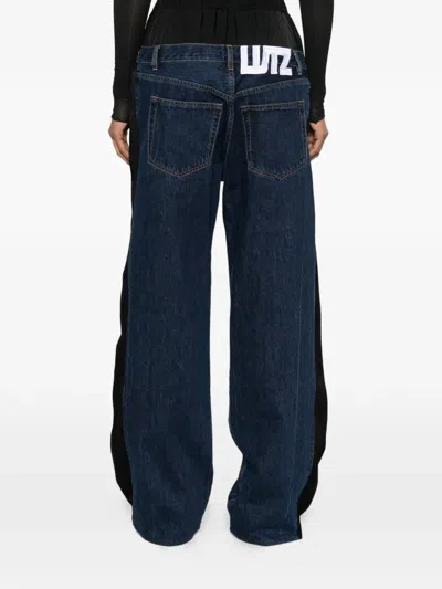 Lutz Huelle Layered-panel Jeans In Multi