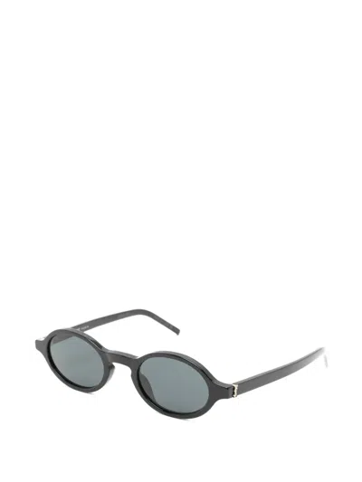 Saint Laurent Oval-frame Sunglasses In Black