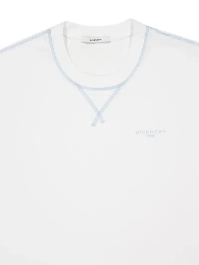 Givenchy Contrast-stitch T-shirt In White