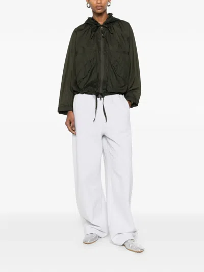 Aspesi Hooded Jacket Nylon Silk Long Sleeves In Brown