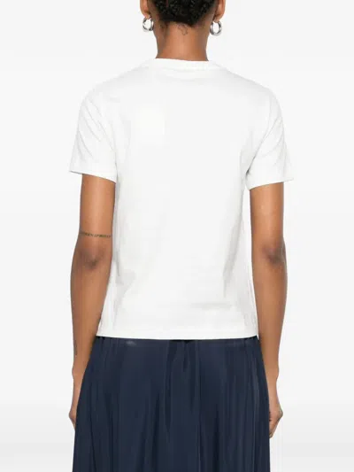 Gant Logo-embroidered T-shirt In White