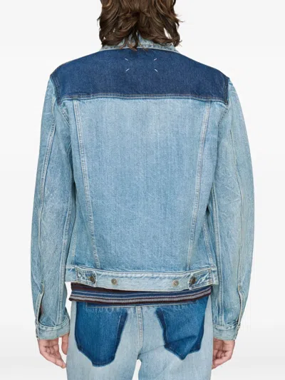 Maison Margiela Patchwork Denim Jacket In Blue
