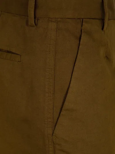 Zegna Flat-front Shorts In Brown