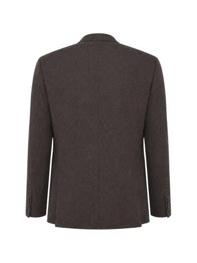 Corneliani Patch-pockets Long-sleeve Blazer In Brown