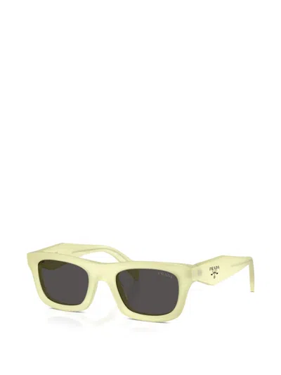 Prada Pillow Rectangle-frame Sunglasses In Yellow