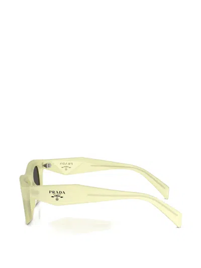 Prada Pillow Rectangle-frame Sunglasses In Yellow