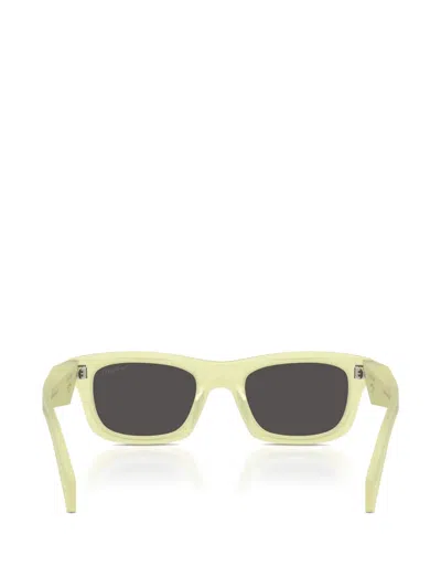 Prada Pillow Rectangle-frame Sunglasses In Yellow