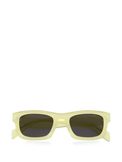Prada Pillow Rectangle-frame Sunglasses In Yellow